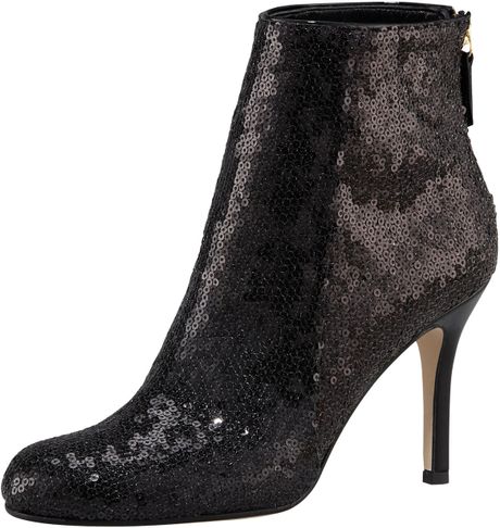 Kate Spade Kleo Sequined Ankle Boot in Black | Lyst
