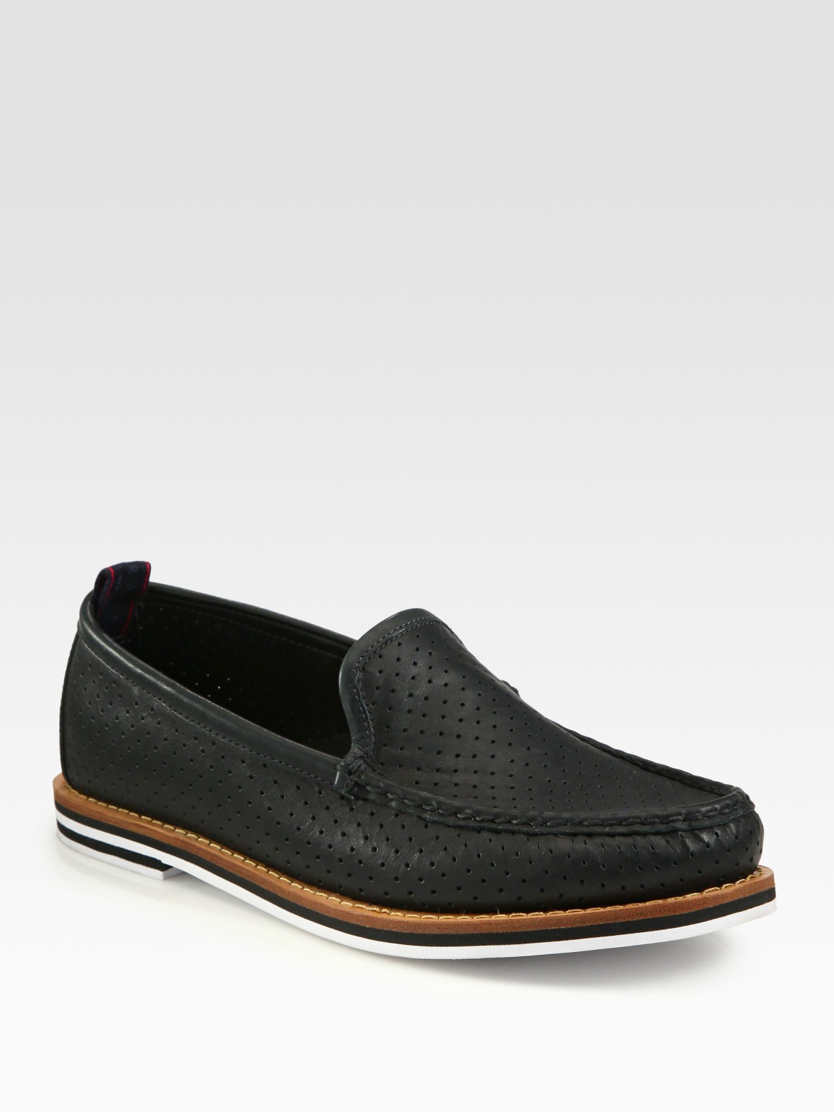 Lyst - Rag & bone Boulevard Perforated Slipper in Black for Men