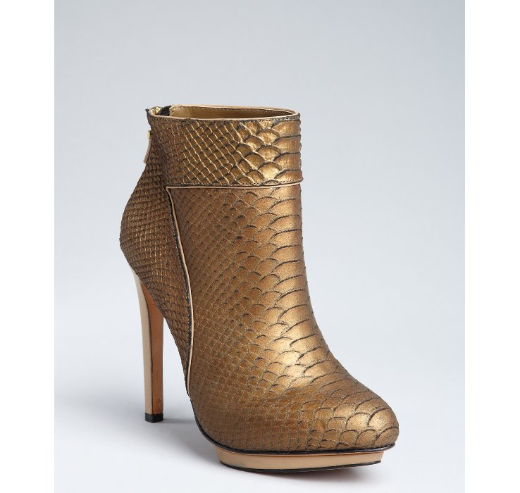 snake ankle booties