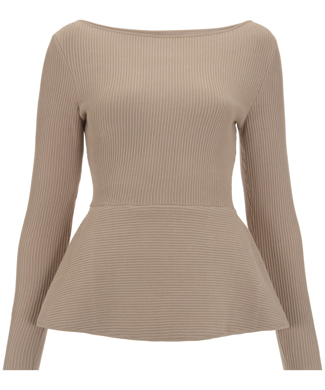 Lyst - Acne Studios Beige Diane Knitted Peplum Top in Natural