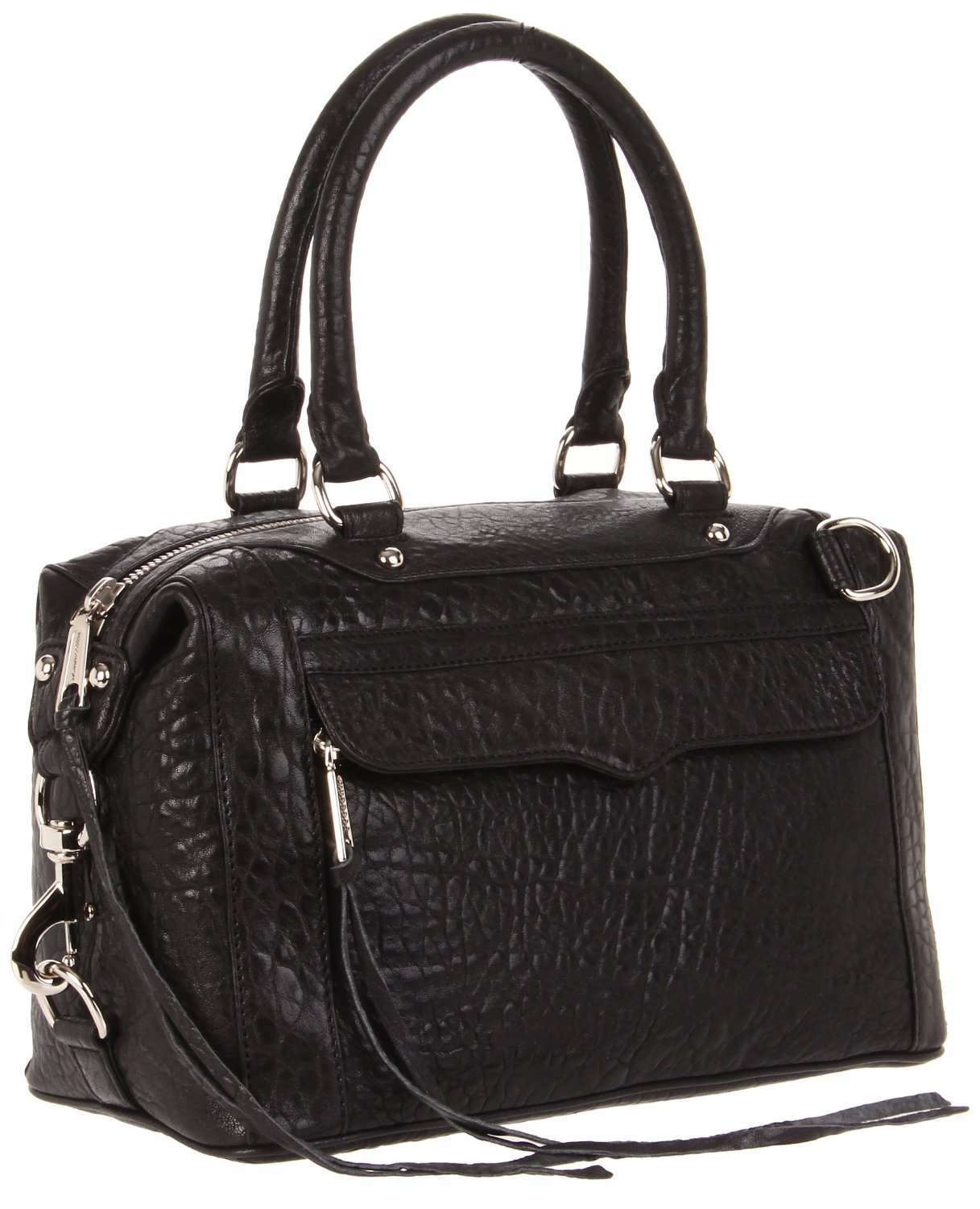Luxury Black Handbag Silver Hardware | semashow.com