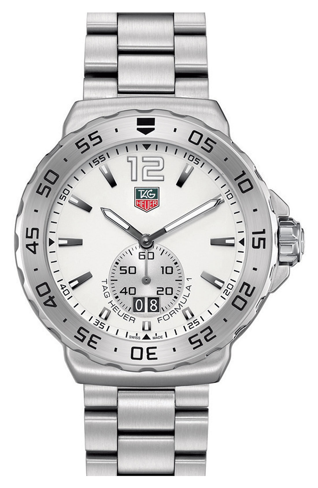 tag heuer formula 1 white dial men's watch