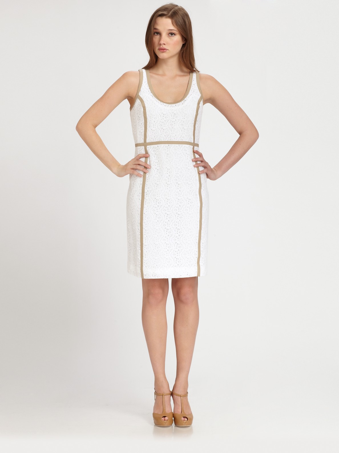 michael by michael kors white florallace dress product 1 3077052 013926959