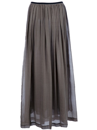 Forte Forte Pleated Maxi Skirt in Gray (grey) | Lyst