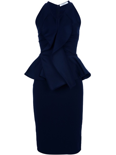 Givenchy Peplum Waist Dress in Blue | Lyst