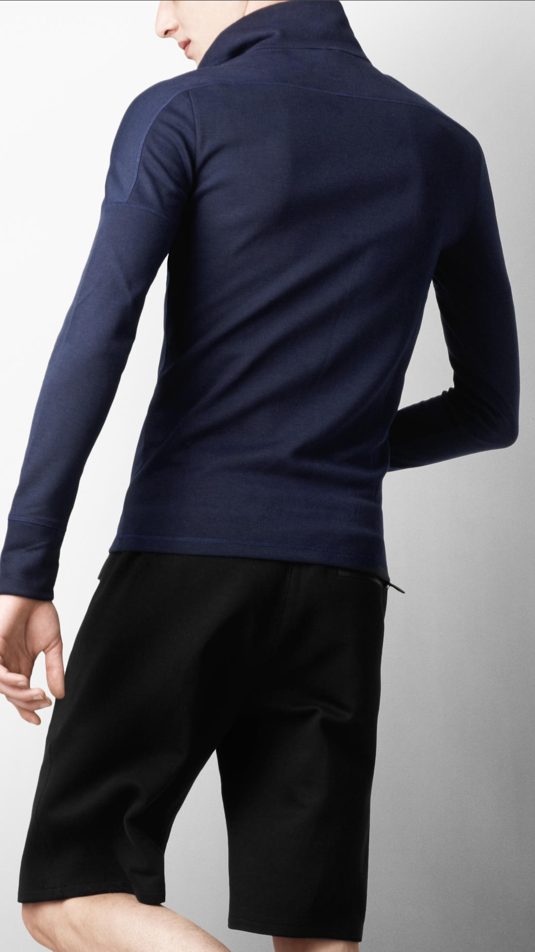 Lyst Burberry Sport Zipfront Wool Jersey Sweater in Blue for Men