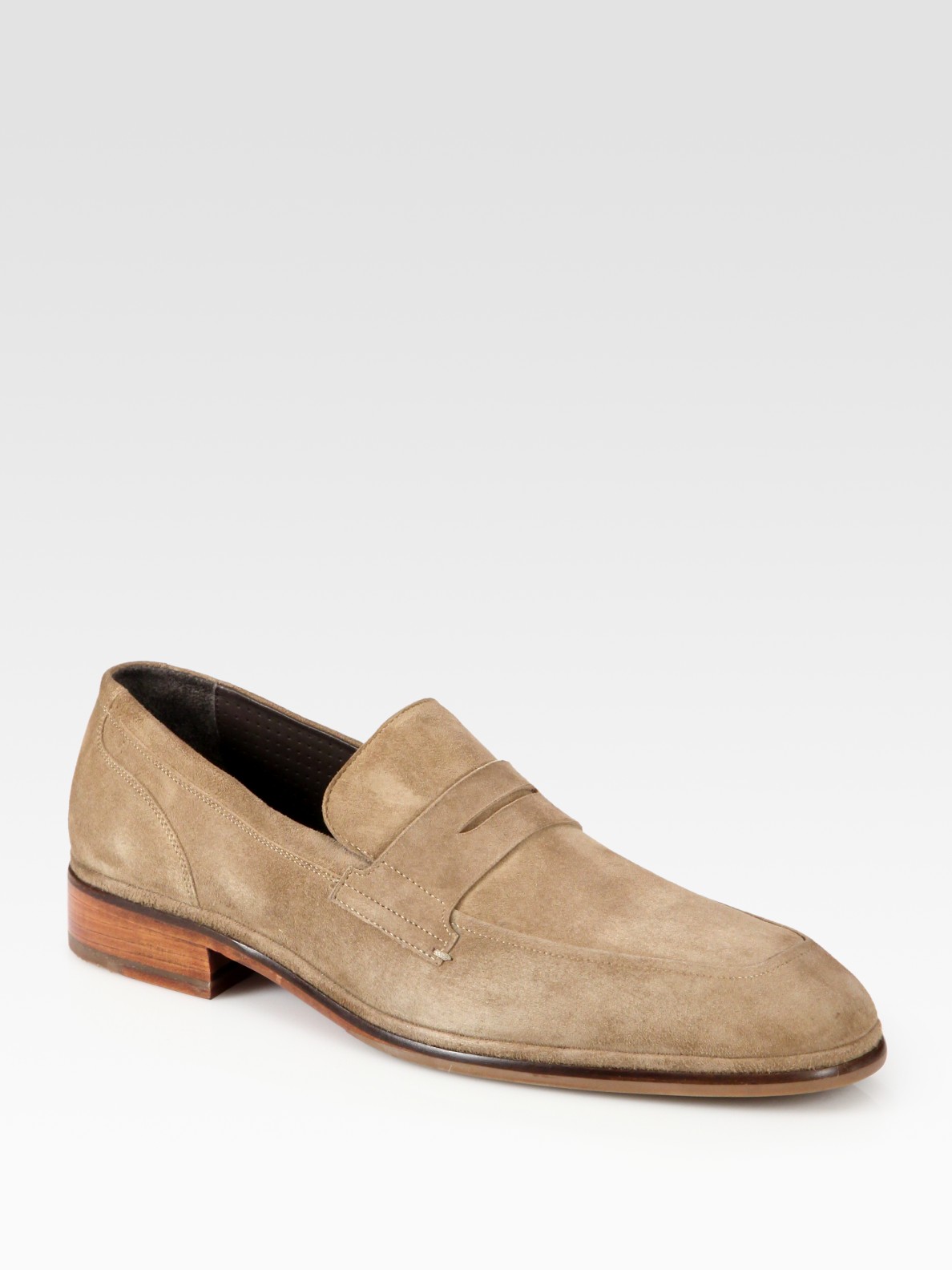 men's suede penny loafers