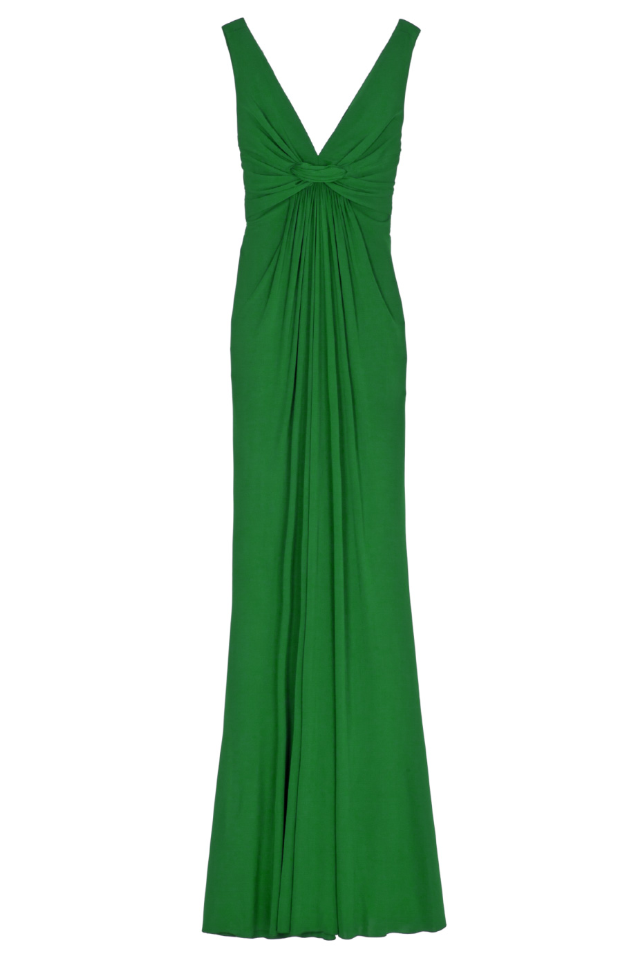 Elie saab Long Jers Drs V Back Knot Fnt in Green | Lyst