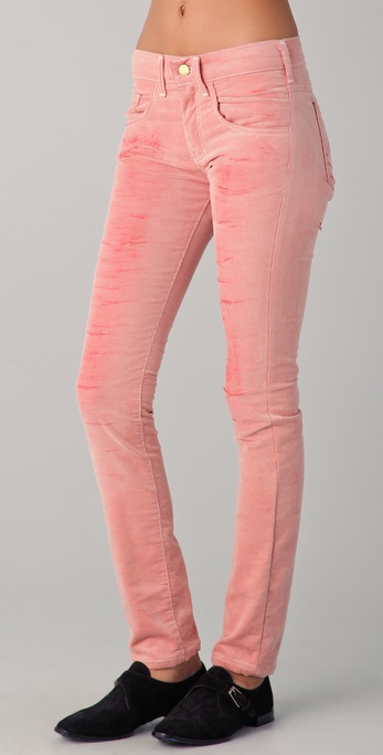 pink wide leg corduroy trousers