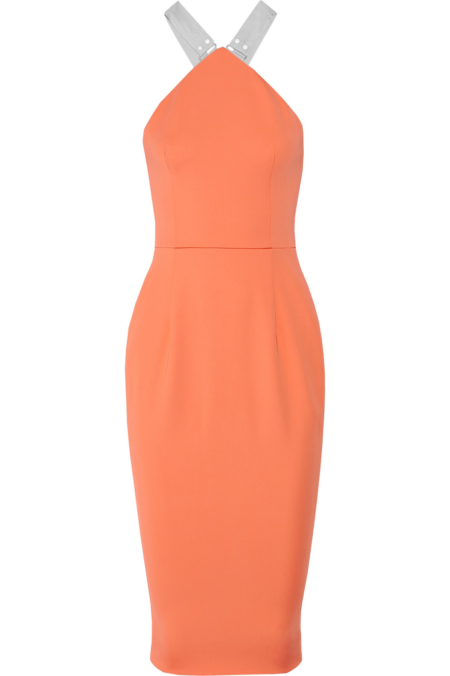 Victoria Beckham Stretchcrepe Dress in Orange (gray) | Lyst