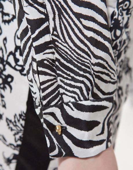 Zara Zebra Print Blouse in Animal (zebra) | Lyst
