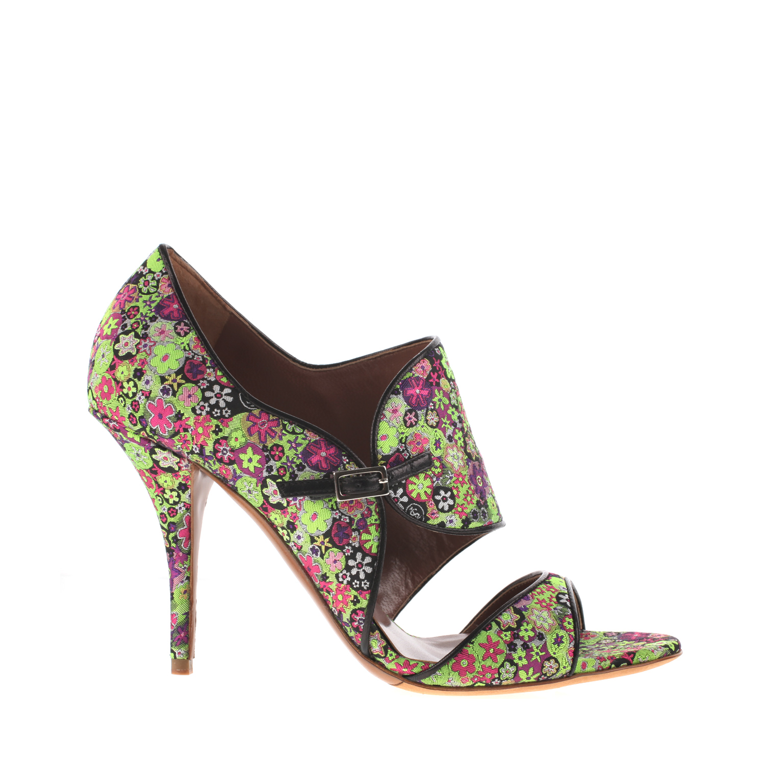 Tabitha Simmons Stiletto Heel Sandals in Leather Covered with Floral ...