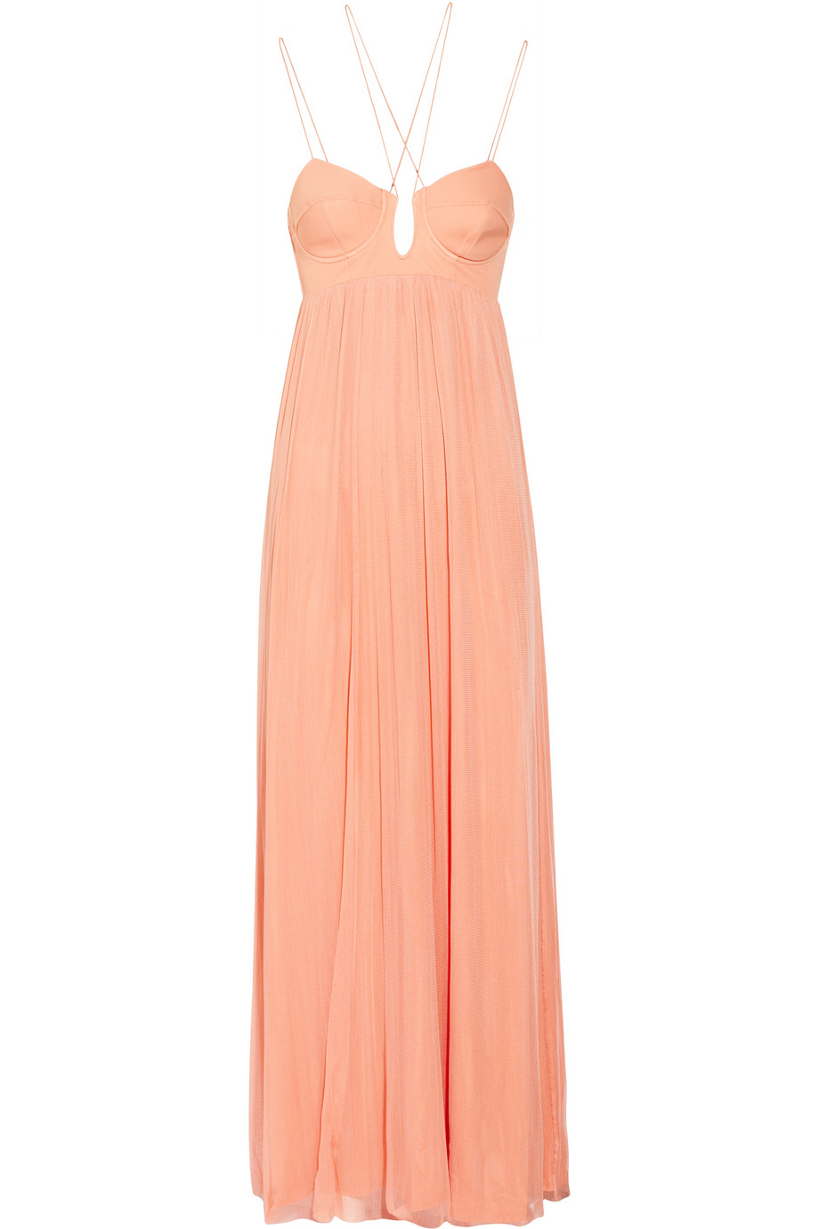 Willow Stretch Silk and Tulle Maxi Dress in Pink | Lyst