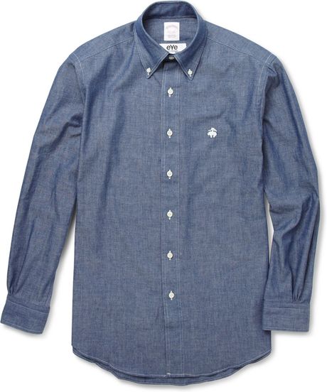 Junya Watanabe Brooks Brothers Cotton Chambray Shirt in Blue for Men ...