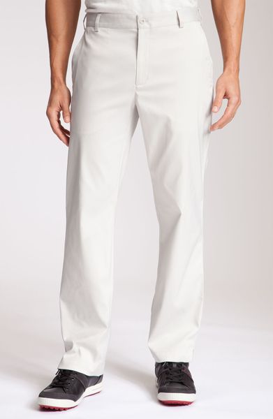 Nike Golf Collection Flat Front Golf Pants in White for Men (light bone ...