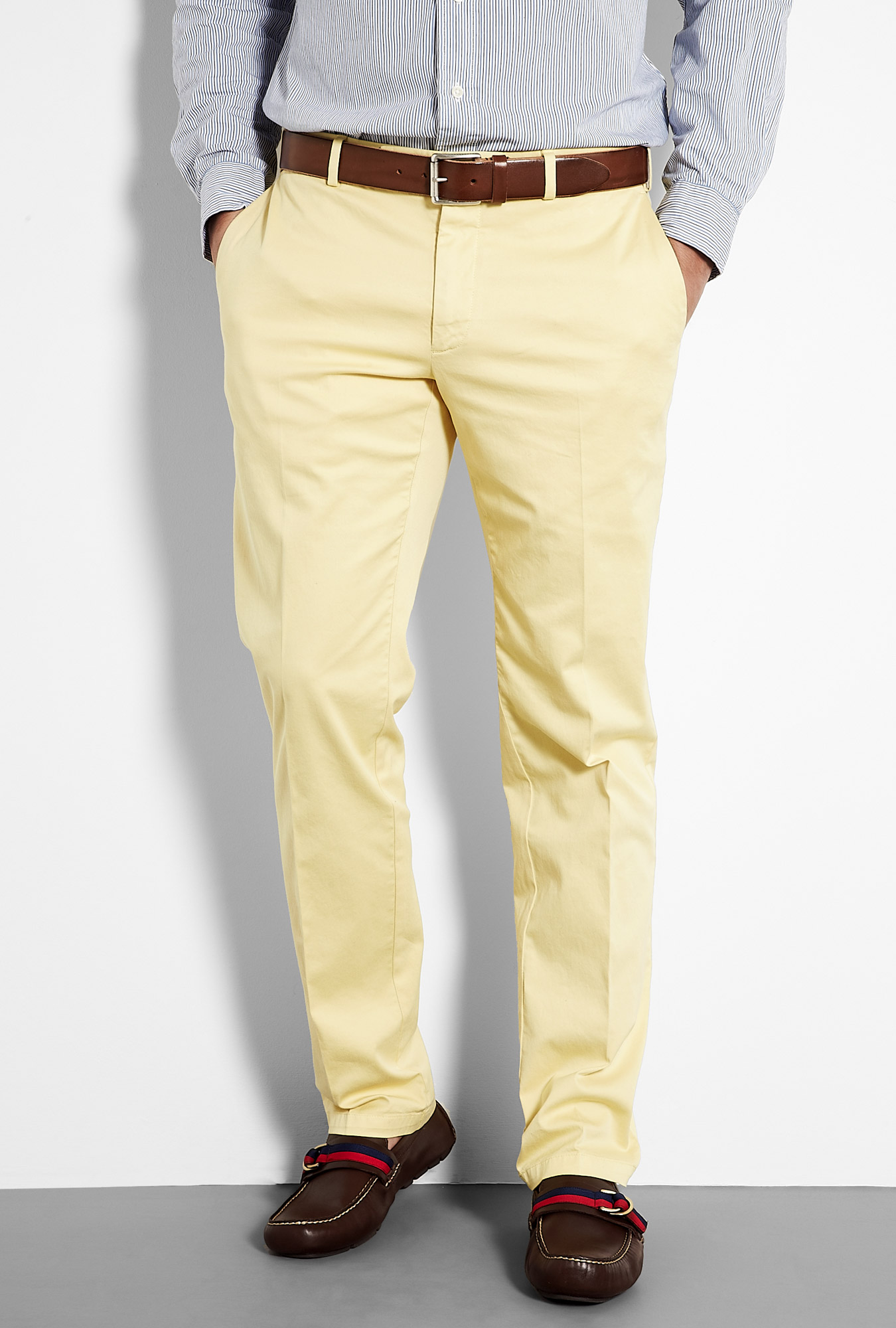 Polo Ralph Lauren Yellow Slim Fit Stretch Chinos in Yellow for Men | Lyst