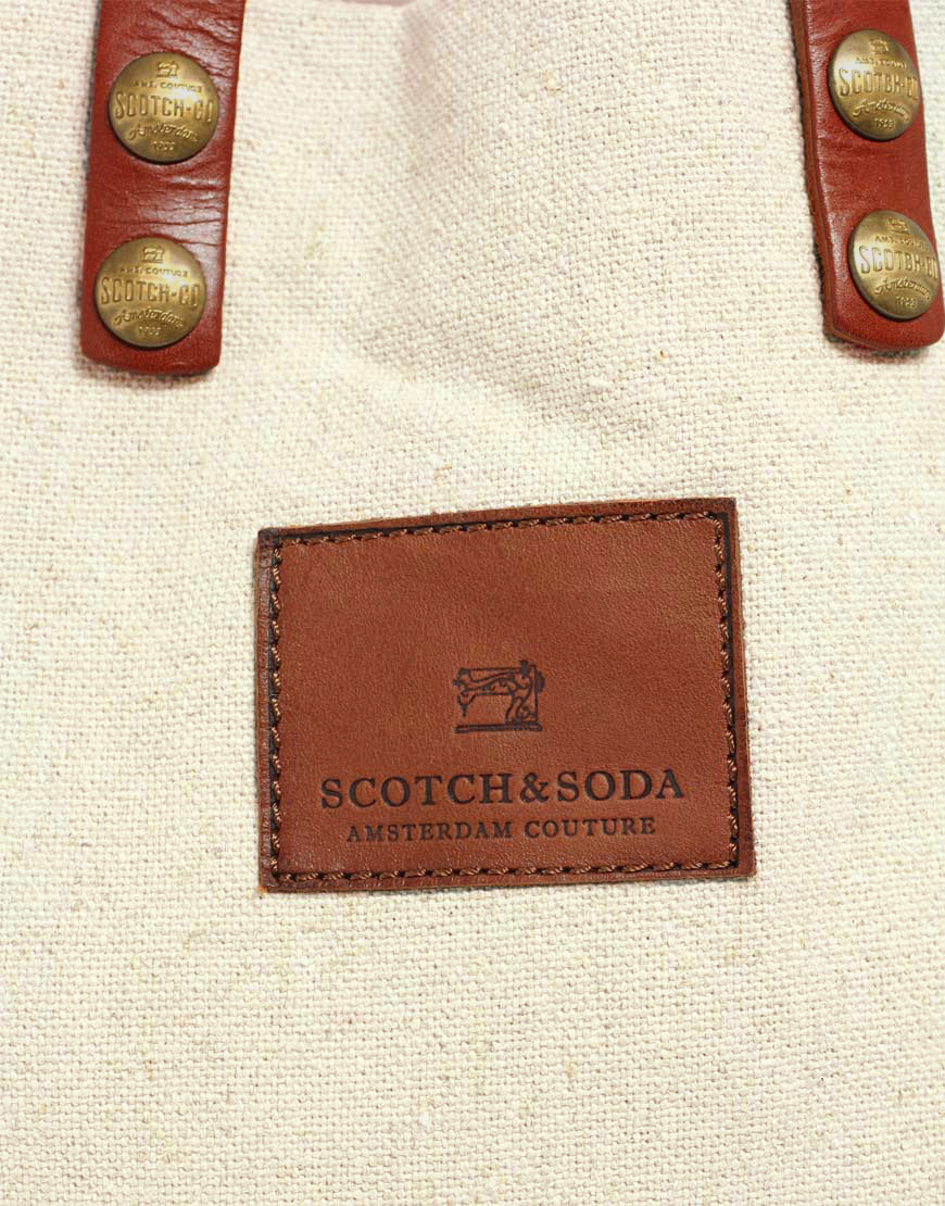 Lyst - Scotch & Soda Foldable Shopper Bag in Natural for Men