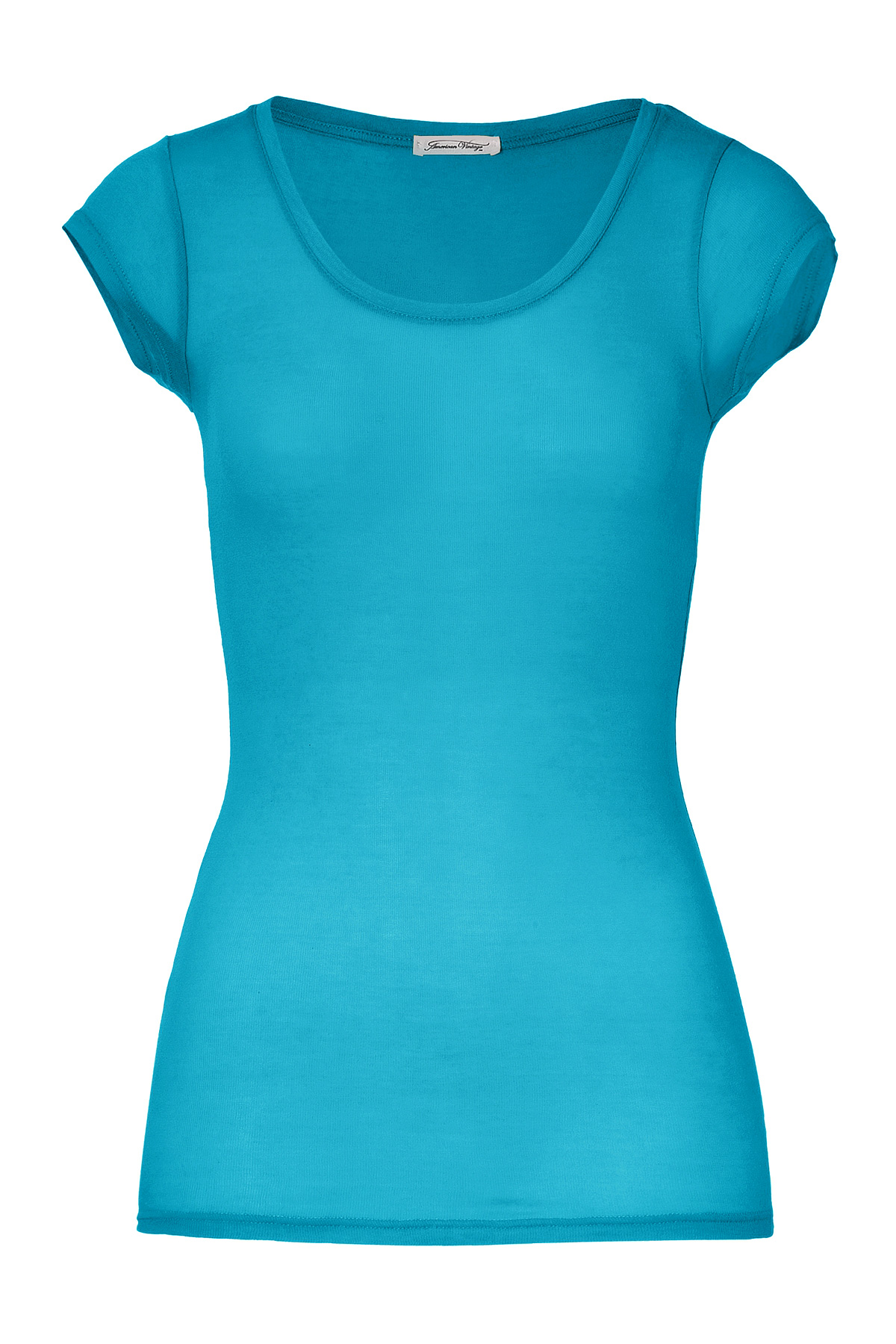 Lyst - American vintage Turquoise Scoop Neck T-shirt in Blue