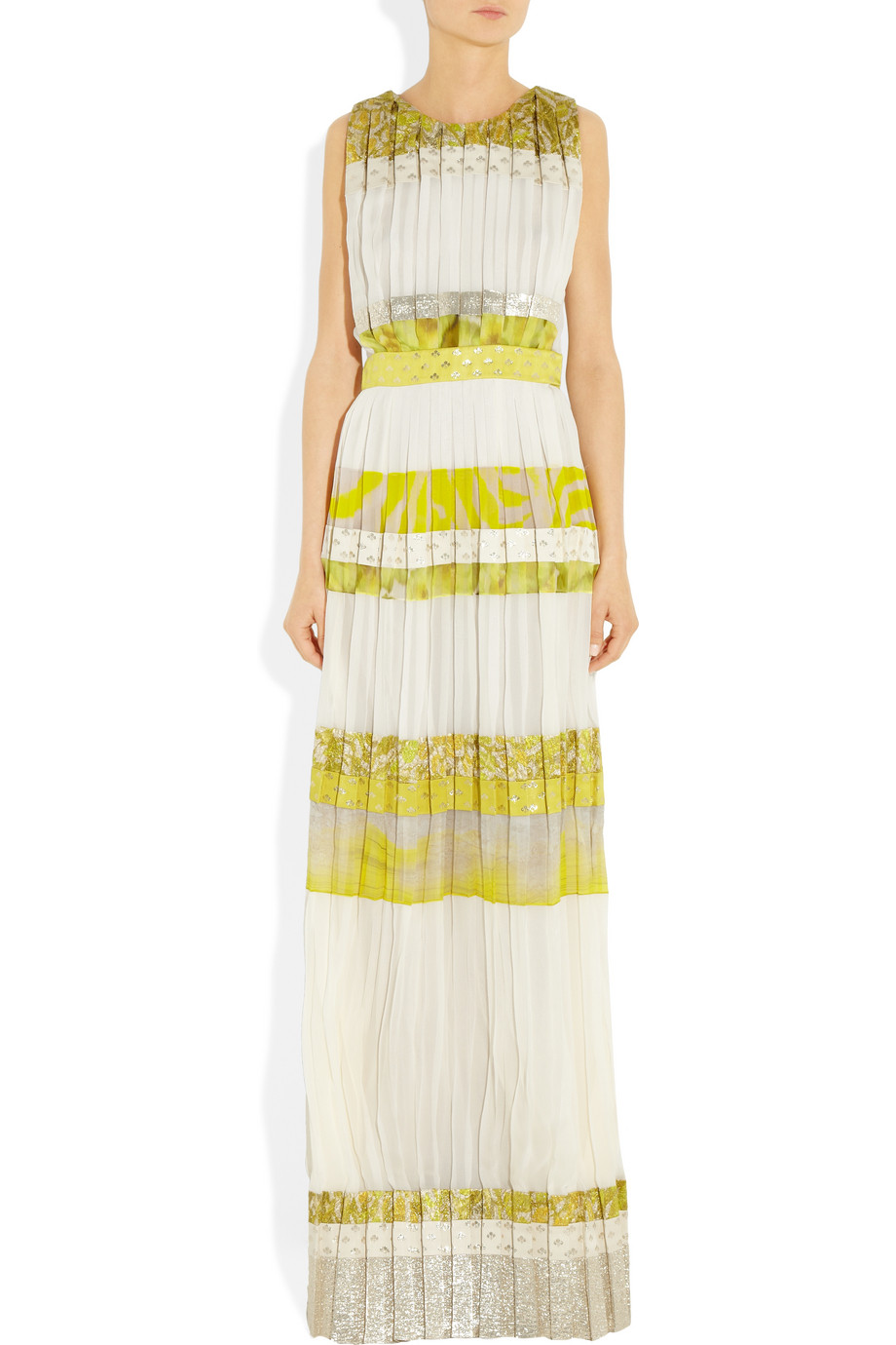 patterned gown