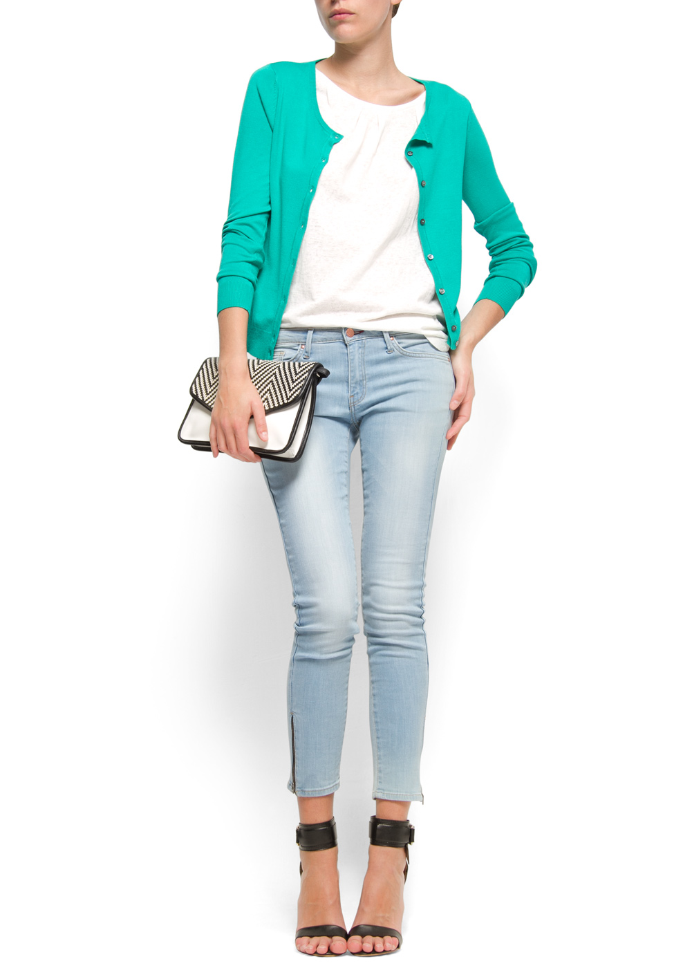 mango basics cardigan