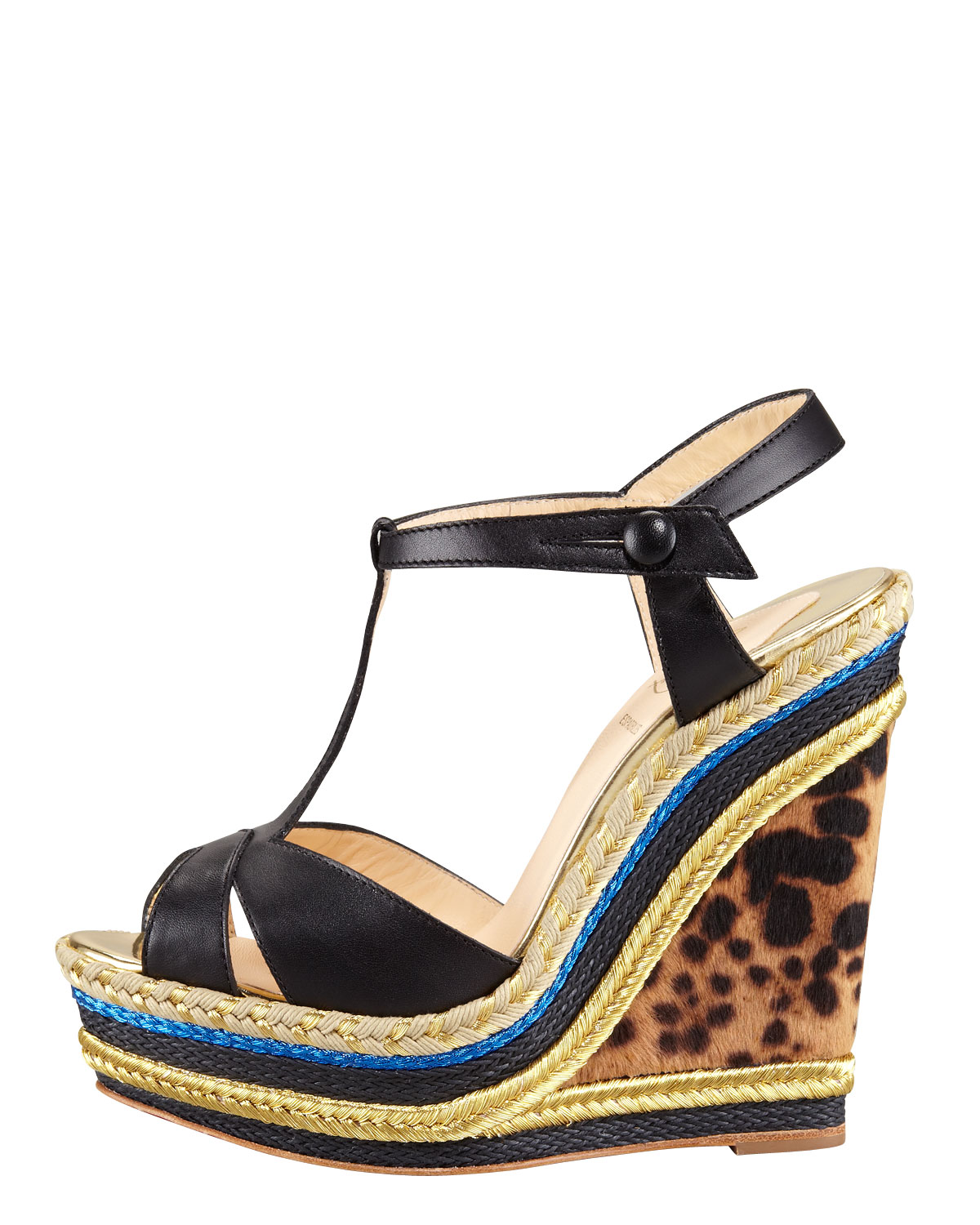 louboutin wedges nude