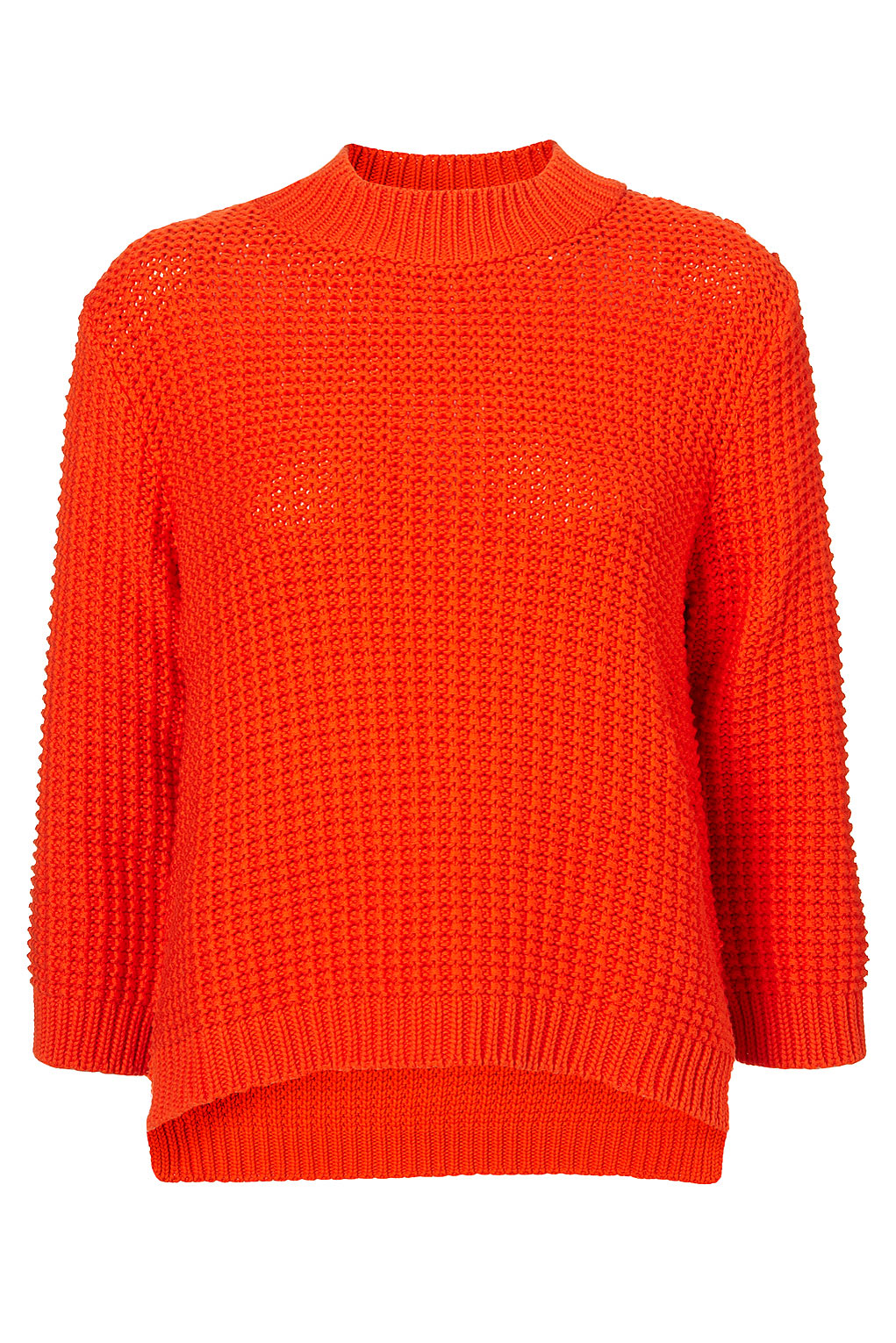 Lyst - Topshop Shrunken Fisherman Jumper By Boutique in Red