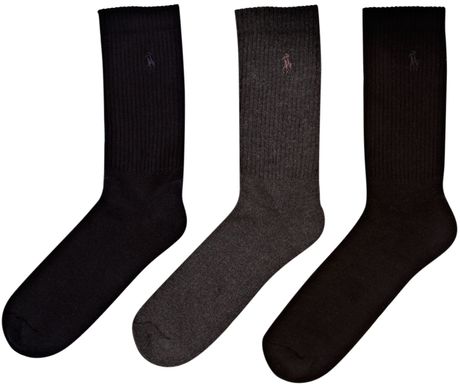 Polo Ralph Lauren 3 Pack Cotton Crew Socks in Multicolor for Men (multi ...