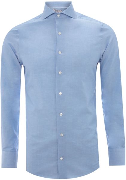 Arrow Long Sleeved Linen Shirt in Blue for Men (sky blue) | Lyst