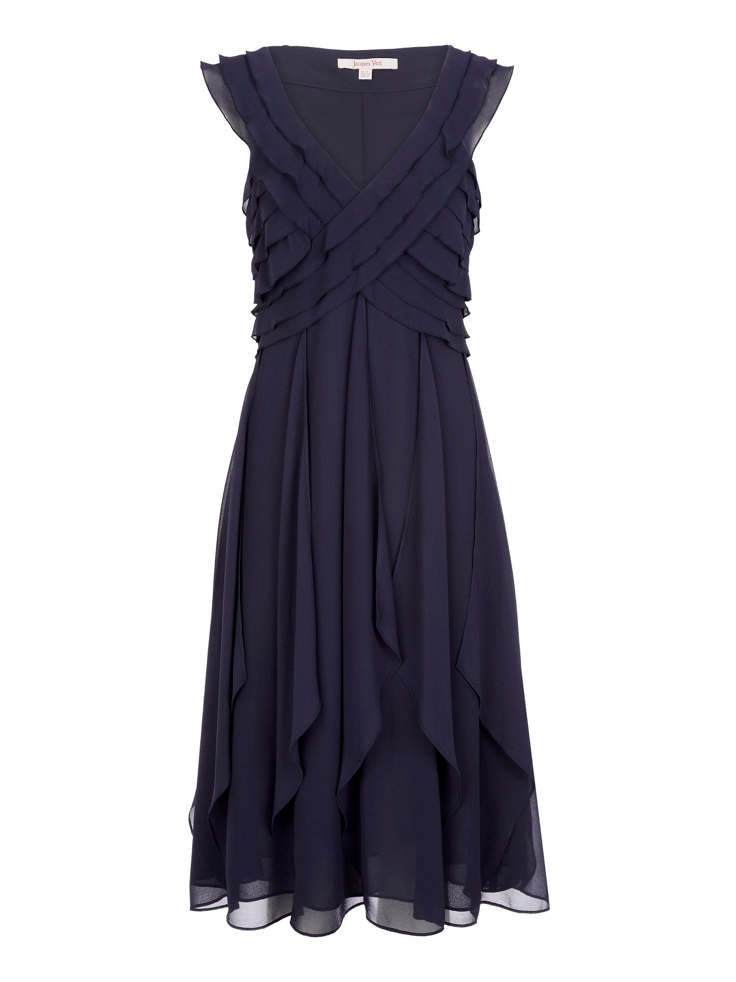 Jacques Vert Lace And Chiffon Evening Dress in Blue (dark blue) | Lyst