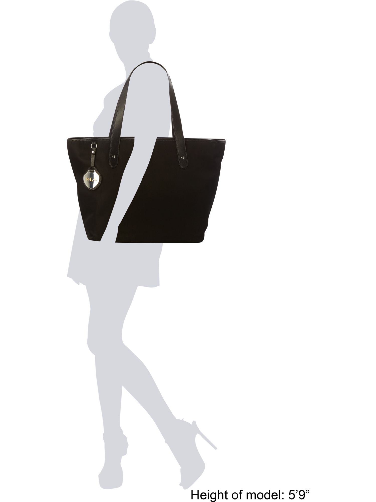 Lauren by ralph lauren Item Nylon Classic Tote Bag in Black | Lyst