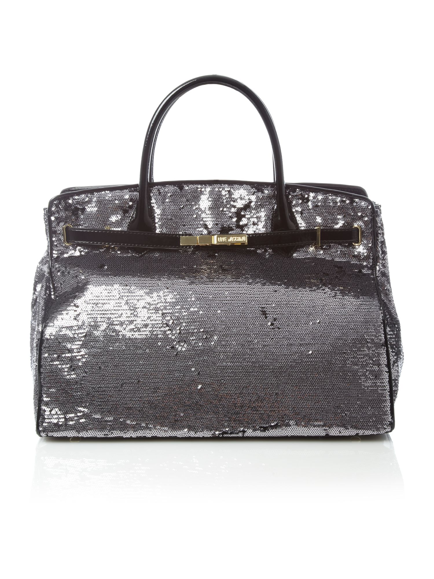 Love Moschino Large Sequin Tote Bag in Silver (metallic) | Lyst