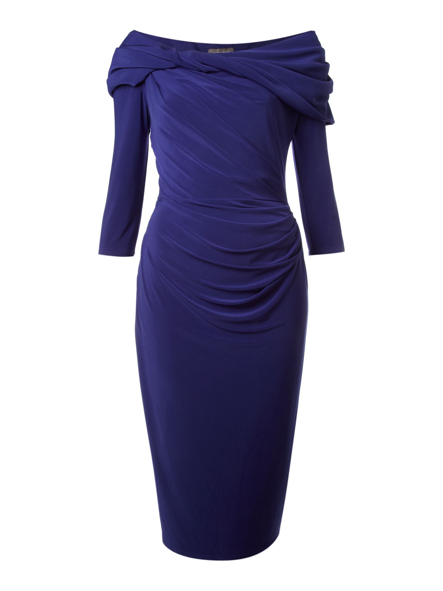 Pied A Terre Long Sleeve Slinky Jersey Dress in Purple (azure) | Lyst
