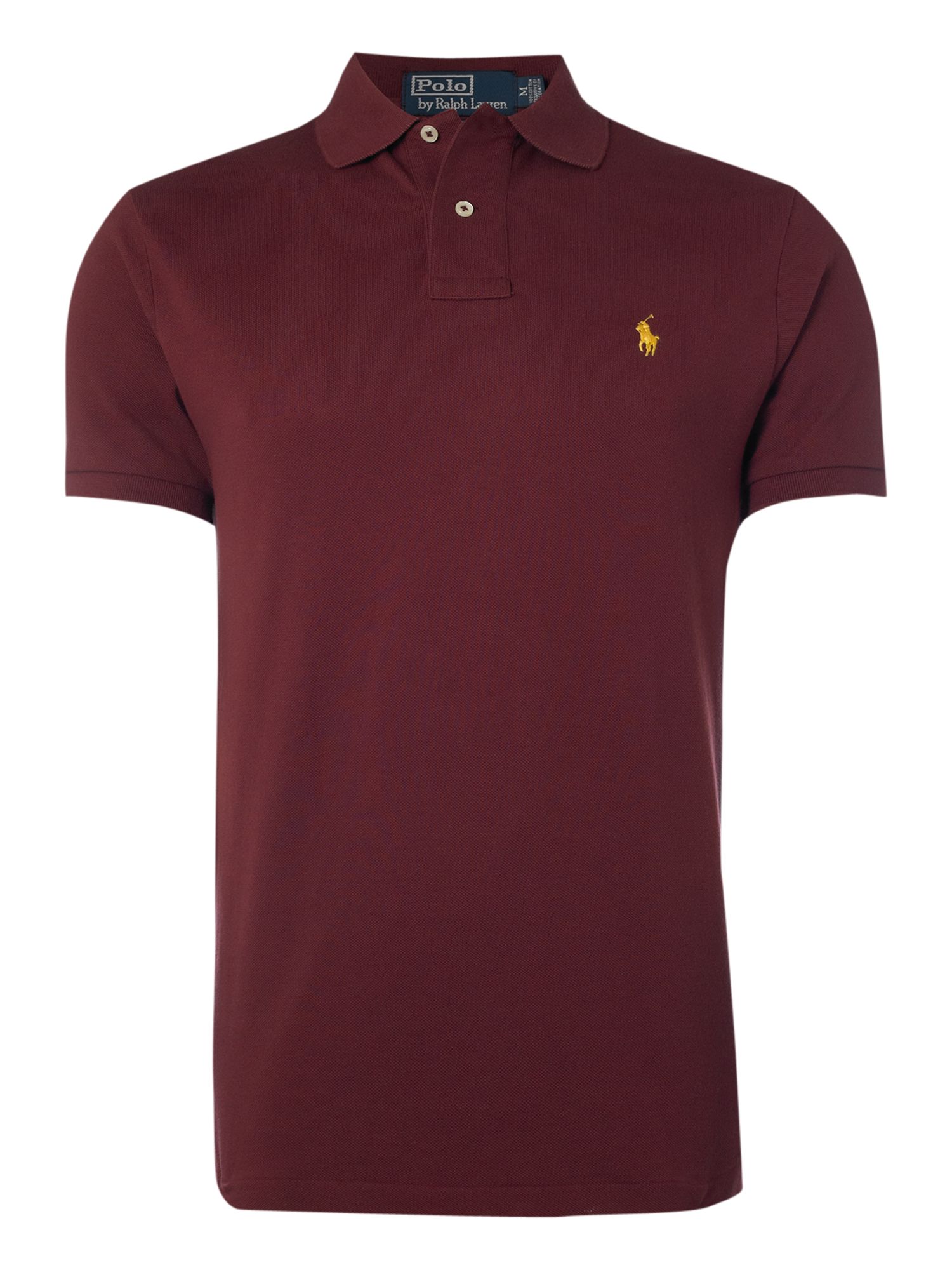 Polo ralph lauren Slim Fit Mesh Polo Shirt in Red for Men (burgundy) | Lyst