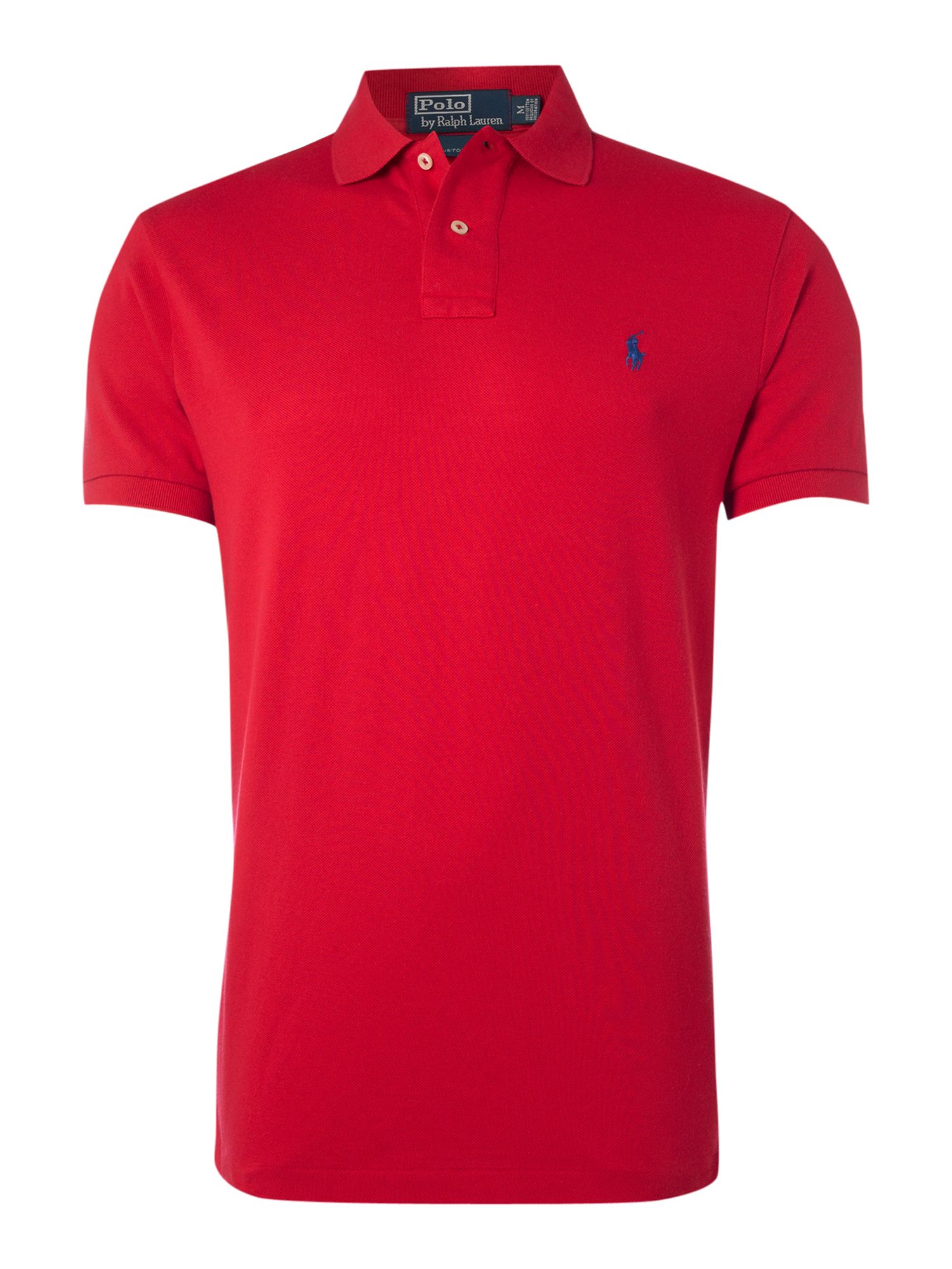 Polo Ralph Lauren Custom Fit Mesh Polo Shirt in Red for Men (fuchsia ...