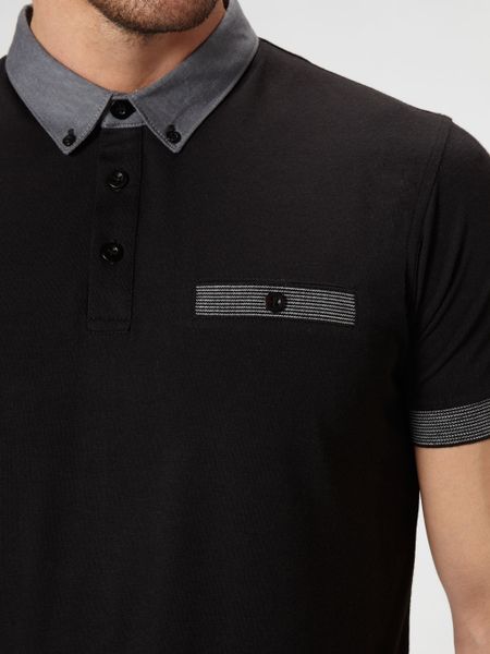 Remus Uomo Polo Shirt Plain Button Down Polo Shirt in Black for Men | Lyst