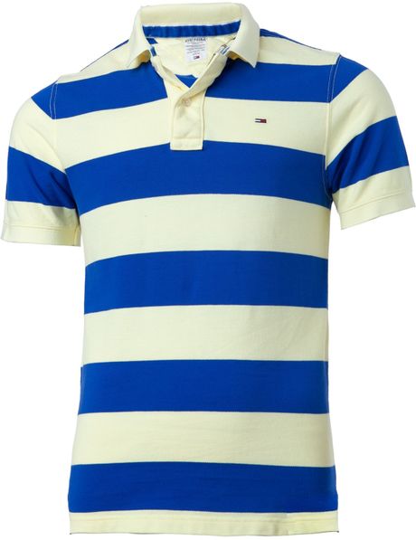 Tommy Hilfiger Pilot Striped Polo Shirt in Yellow for Men | Lyst