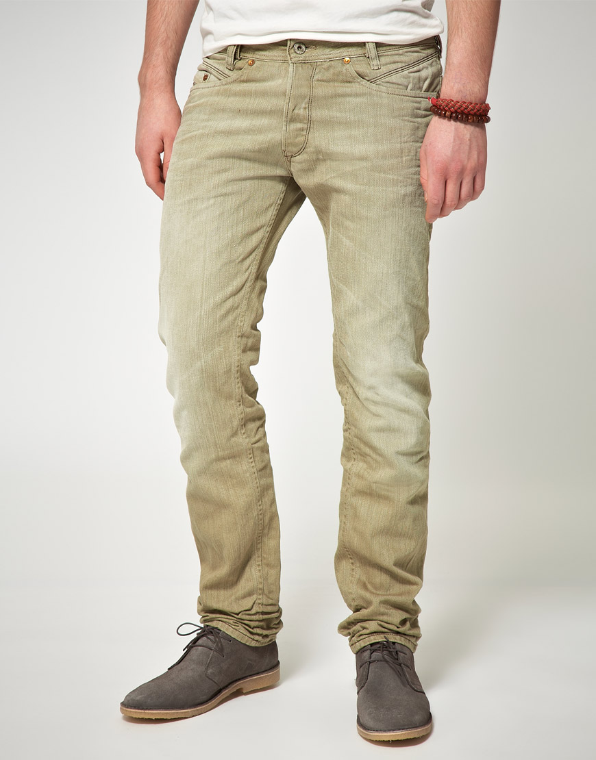 green denim jeans for mens clothes
