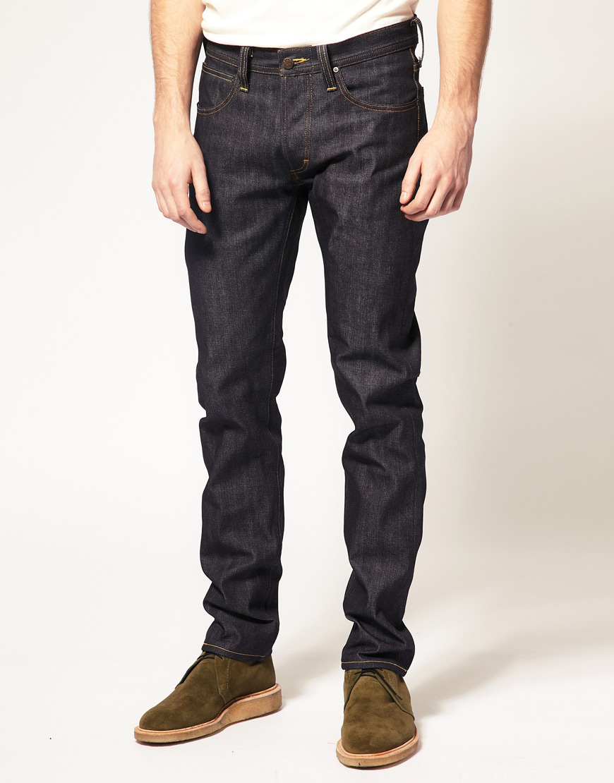 Lyst - Lee jeans Lee 101 Kaihara Selvage Slim Jeans in Blue for Men