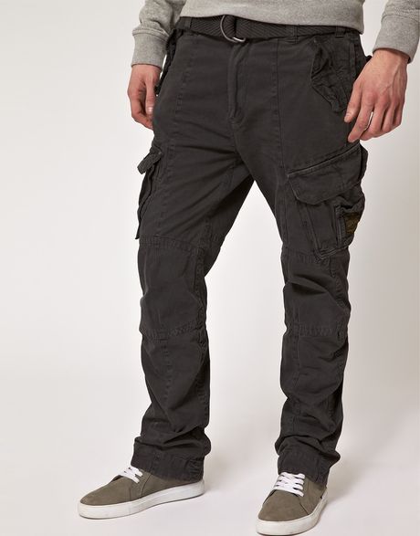 Superdry Superdry Entry Military Cargo Trousers in Gray for Men ...