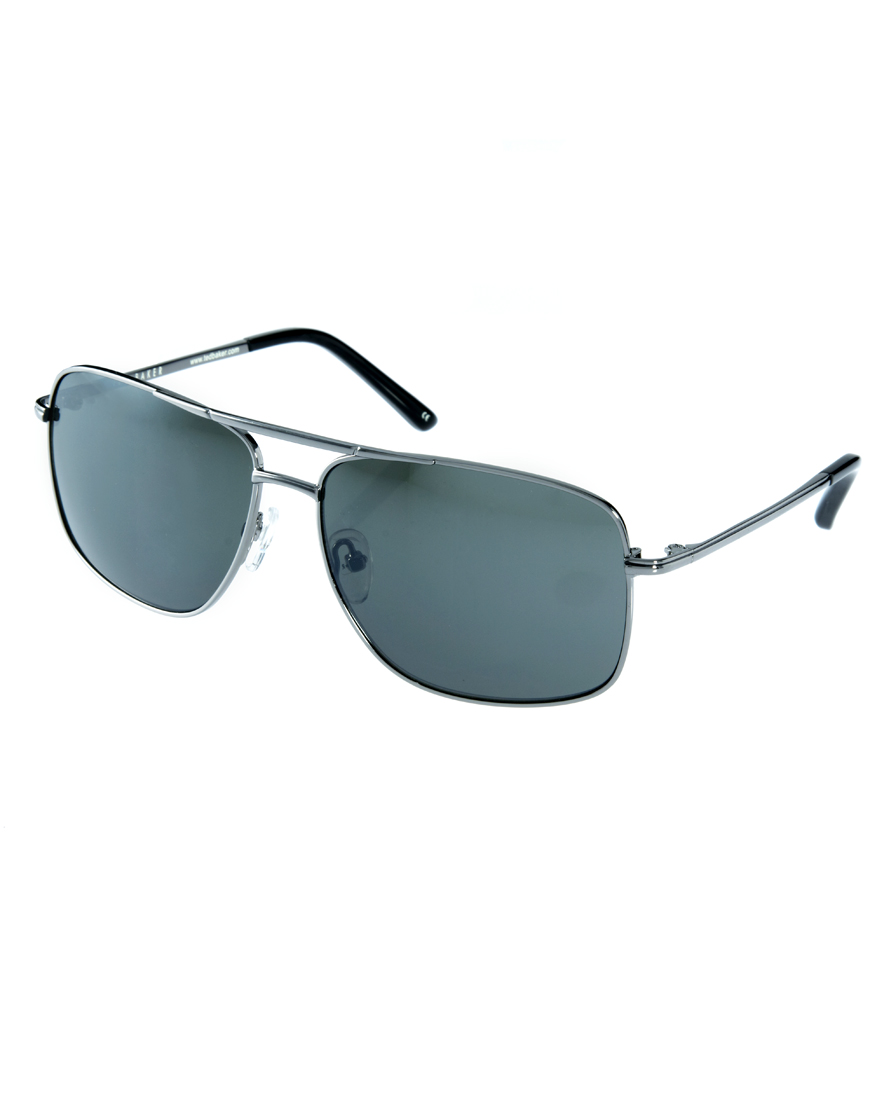 Ted Baker Ted Baker Kelvin Aviator Sunglasses in Silver for Men | Lyst