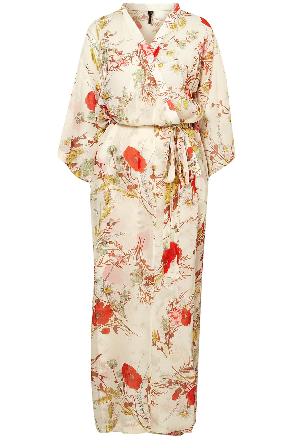 Topshop Poppy Print Kimono By Boutique in Natural | Lyst