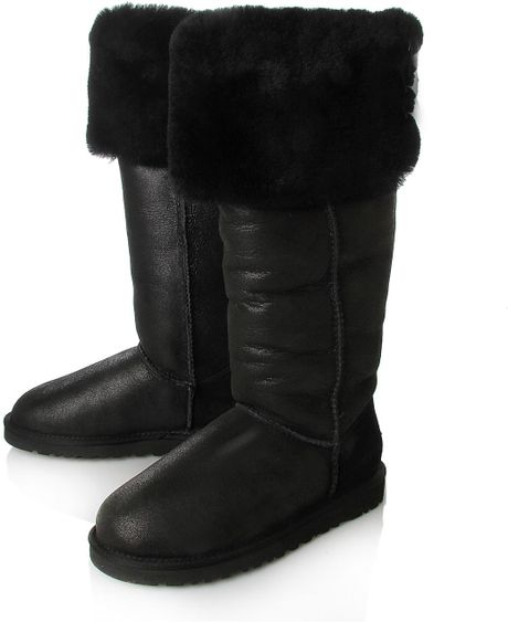 Ugg Over The Knee Bailey Button Boots in Black | Lyst