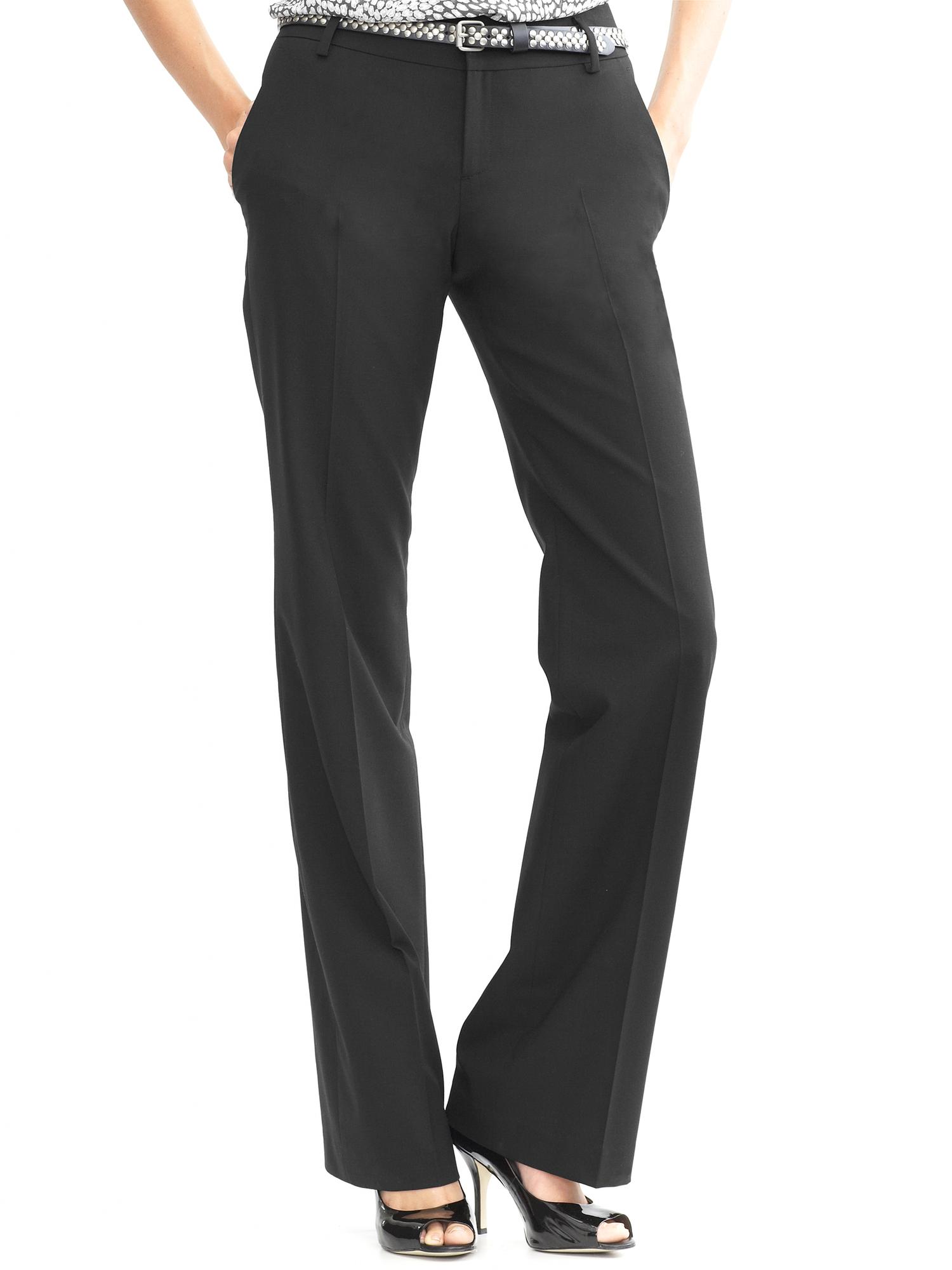 Banana Republic Martin Fit Black Lightweight Wool Trouser in Black | Lyst