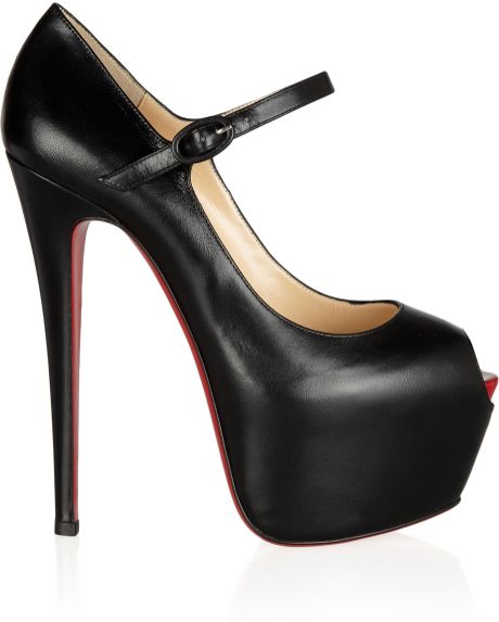 Christian Louboutin Lady Highness 160 Mary Jane Leather Pumps in Black ...