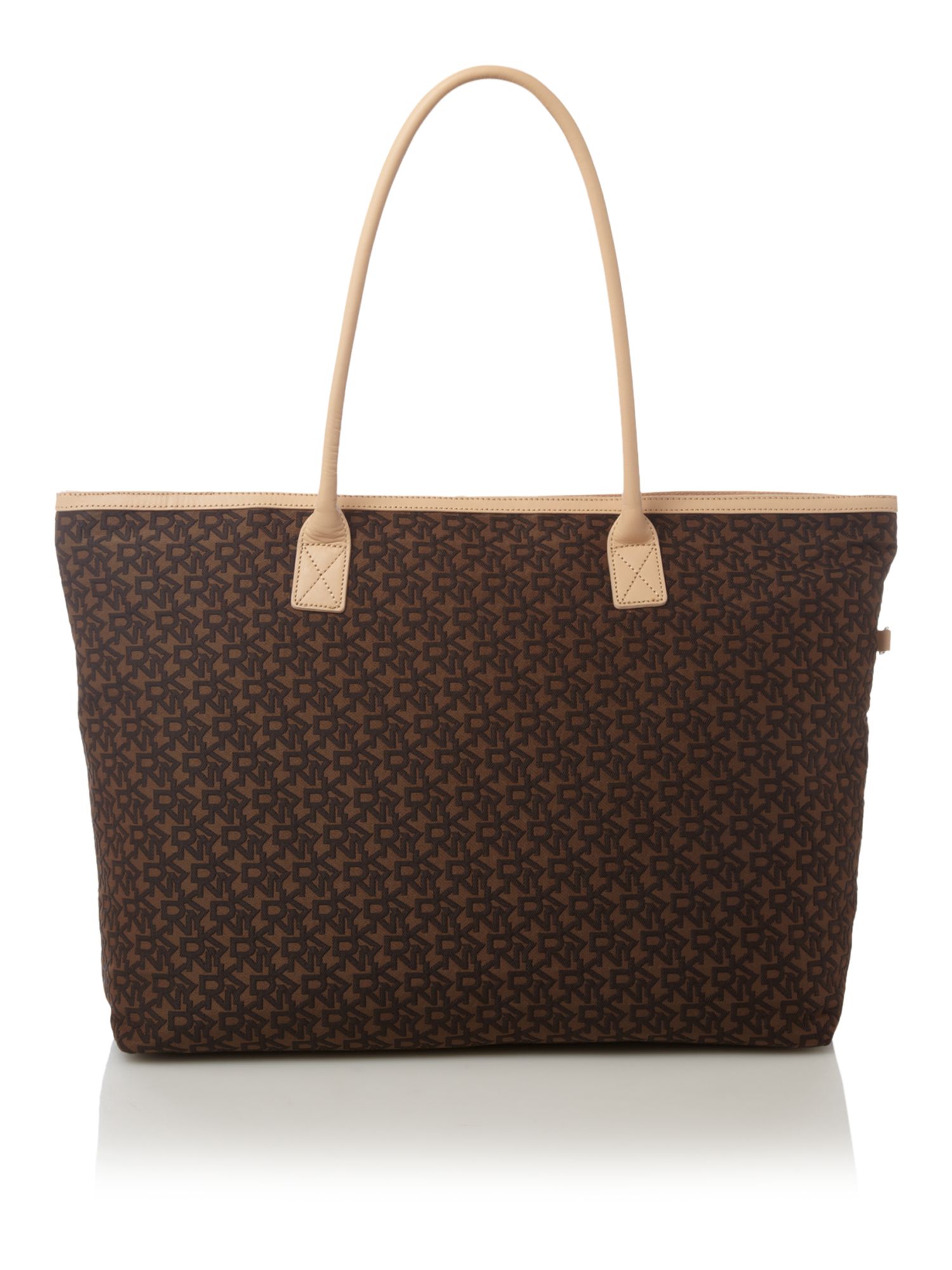 Dkny Luggage Large Zip Top Tote Bag in Brown | Lyst