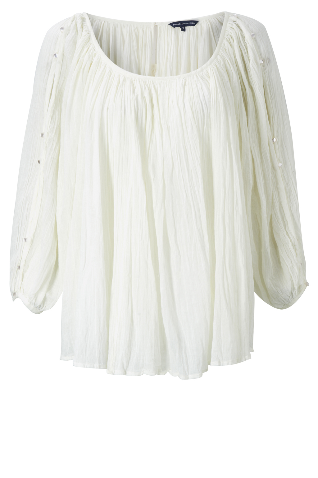 French connection Summer Gauze Top in Natural | Lyst
