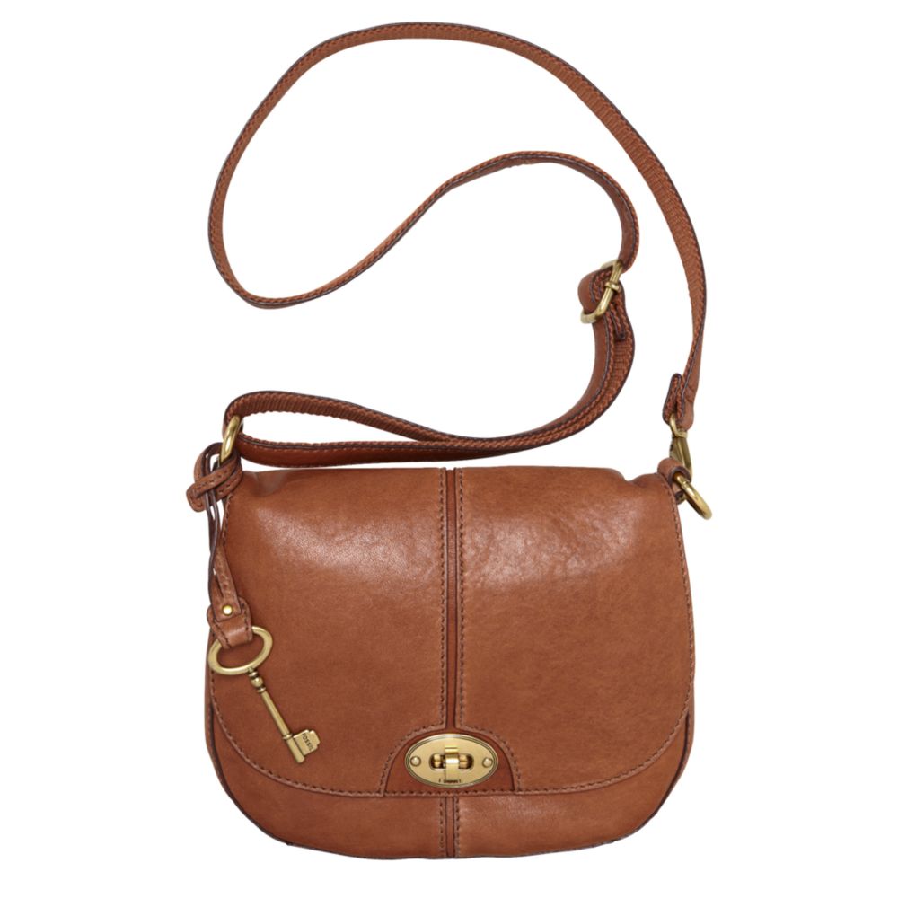 Fossil Carson Flap Crossbody Bag in Brown | Lyst