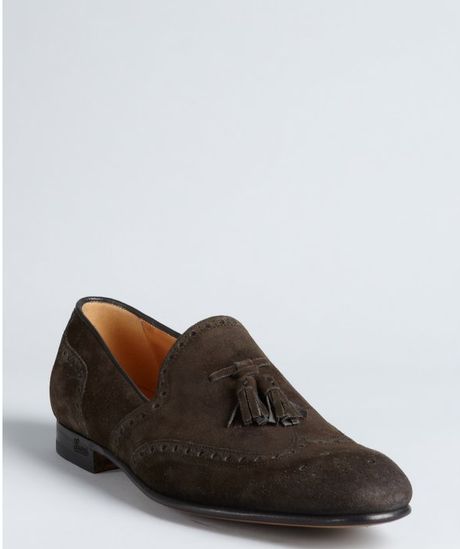 Gucci Chocolate Brown Suede Tassel Loafers in Brown for Men (chocolate ...