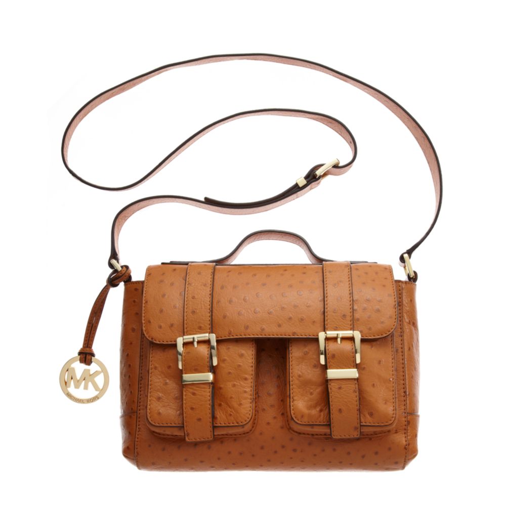 Michael kors Saddle Bag School Satchel in Brown Lyst