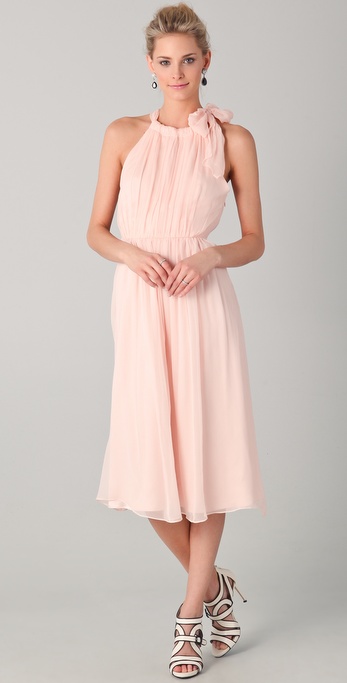 Lyst - Thread social Eleanor Tea Length Dress in Pink